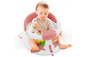 GOTOF Baby Bath Seat for Babies: Non-Slip Infant Bathtub Chair with Suction Cups, Safe & Comfortable Baby Bath Support, Ideal for Sitting Up, Easy to Clean, Stable Design, Grey (6-12 Months)