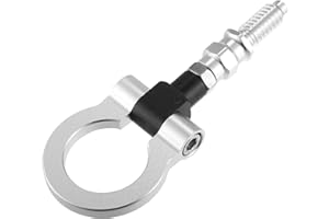 ‎X AUTOHAUX X AUTOHAUX Car Front Bumper Trailer Ring Tow Hook Screw Aluminium Alloy Silver for BMW 325i 335i 550i 125i 120i 330i 318i 530i