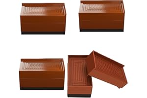 MAGIIN Furniture Risers 3 Inch, Bed Risers Heavy Duty, Rectangular Stackable Bed Foot Booster for Table Chair Couch Sofa (Brown)