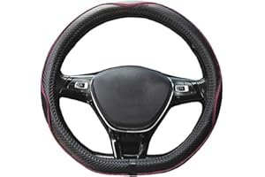 Istn - Housse de volant de voiture en cuir microfibre - 38,1 cm - Rose