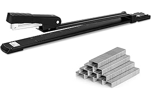 ‎DELI Deli Langarmhefter, langer tacker für Broschüren und Buchbindung, 25 Blatt, Schwarz