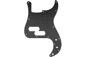 Musiclily Ultra 13 Trous Aluminum Anodized P-Bass Pickguard Plaque de Protection pour Fender Américain Standard Style Moderne Precision Bass, Noir
