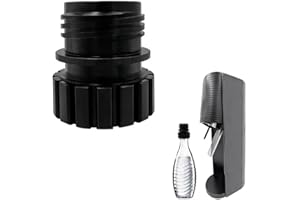 WILSONZIN Adaptateur pour Bouteille Stream Bouteille So da Bouteille en Verre Sodastream Terra Adaptateur Sodastream pour Connecter la Bouteille en Verre à la Machine à So da (Noir)
