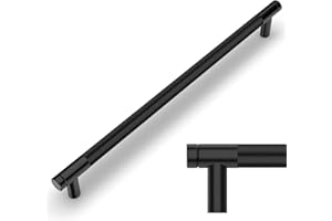 Amerdeco 10 Pièces Poignee de Meuble Cuisine Noir 160mm Poignées Meubles avec Vis, pour Bureaux, Tiroirs, Armoires, Placard UK0040