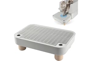 Kalolary Rampa per lettiera per gatti con strato filtrante, gradini antiscivolo per lettiera, ideale per gatti piccoli e anziani, a pedale, resistente, facile da pulire