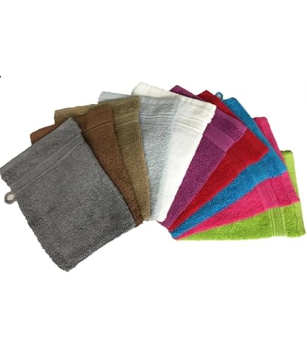 Gant De Toilette Bébé 'Petit Cœur' - Coton éponge 500g/m² - Bleu - Taille 16x21 Cm - Doux Pour Peaux Sensibles