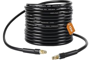 LEBOKJ 15m Hochdruckschlauch für Kärcher K2 K3 K4 K5 K6 K7 Hochdruckreiniger Schlauch mit Quick-Connect Anschluss Hochdruckreiniger Schlauch Zubehör Hochdruckreiniger Verlängerungsschlauch Ersatzteile