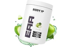 ‎BODY IP BODY IP Perfect EAA | Green Apple | essentielle Aminosäuren für den Muskelaufbau | hochdosiert | enthält alle EAAs, SEAA und BCAAs | vegan und laktosefrei | 20 Portionen | 500g | Made in Germany