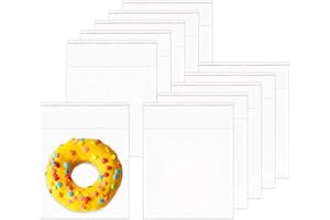 LUCYSTUDIO Buste in Cellophane Autoadesivi Piccolo 100 Pezzi 13x13cm Sacchetti di Plastica con Chiusura Adesiva 50µm Trasparente OPP Bustine Adesivi per Gioielli Caramelle Biscotti Cioccolatini Panetteria