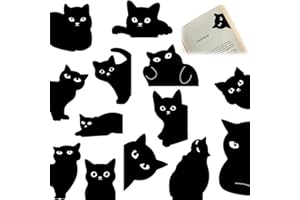 RAFIYU Magnetische Lesezeichen 13 Stück, Niedliche Katze Lesezeichen für Kinder, Magnetische Buchseiten Marker Katzen Geschenke für Katzenliebhaber, Frauen, Lehrer, Studenten, Buchliebhaber