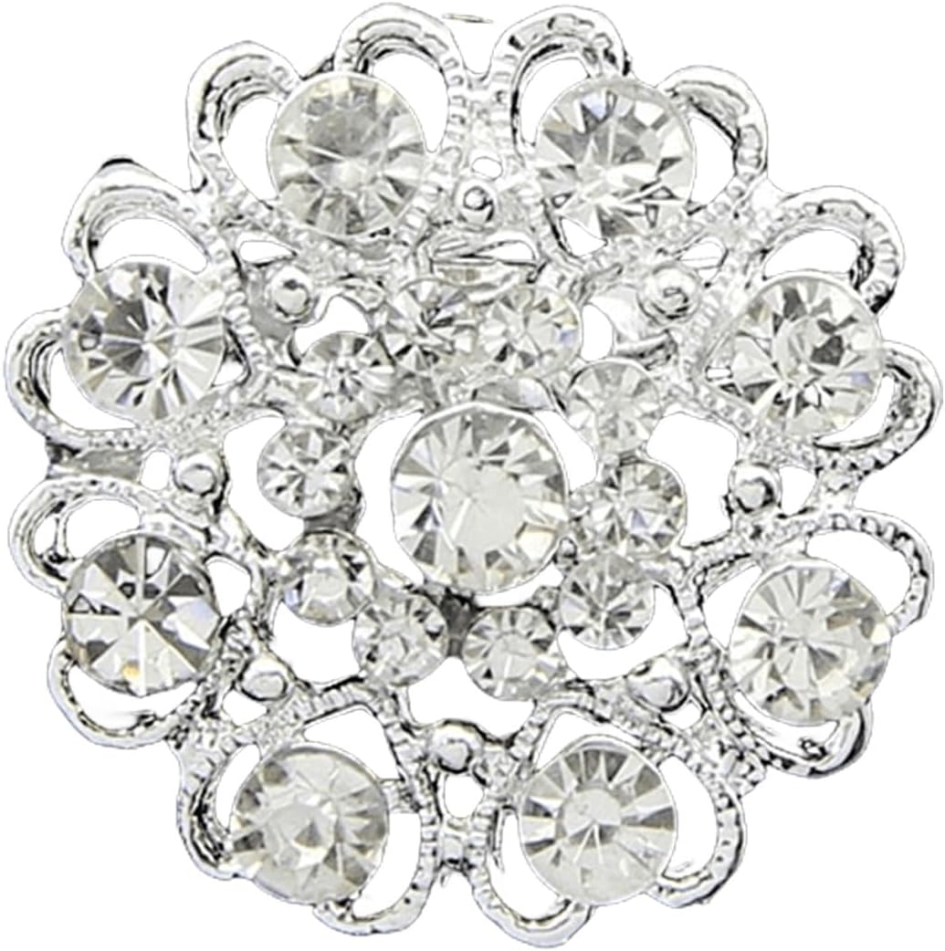 FAIRYGATE Brooch Pins Retro Crystal Rhinestone Brooches for Shirt Collar Decoration, B20