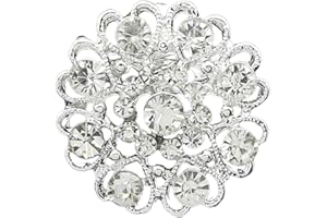 FAIRYGATE Crystal Brooch Diamond Vintage Flower Brooches Luxury Simple Elegant Brooch Office Temperament Jewelry Gift for Lady, B30