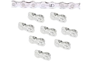 SUNTRADE 8 Pairs Reusable Bicycle Missing Link for 6, 7, 8, 9, 10,11,12 Speed Chain