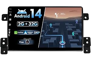 BXLIYER Android 13 IPS Autoradio para Suzuki Grand Vitara (2005-2015) - 2G+32G - Inalámbrica CarPlay + Android Auto - Gratis Cámara Trasera - 9 Pulgada 2 DIN - Dab WLAN Volante Fast-Boot Split-Screen