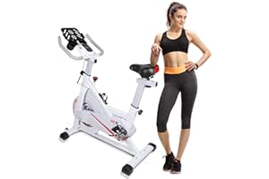 Exercise Bike, EVOLAND Indoor Cycling Bike, Stationary Bicycle Exercise Bikes with LCD Monitor| Adjustable Seat| Kettle Holder, Fitness Cycling Exercise Equipment For Home Use, Max Load 330LBs