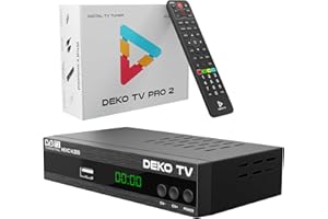 Deko TV PRO2 - Decoder Digitale Terrestre 2025 DVB-T2 PVR HEVC - Main 10 Bit - USB WiFi Multimedia PVR [2in1 telecomando]