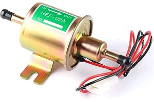 LNGJIN Pompa di Benzina Elettrica Universale 12V a Bassa Pressione - HEP-02A per Diesel e Carburante con Alimentazione Elettrica