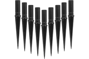 VANZACK Kunststoff-Erdspieße Kunststoff-Lichterpfähle 4 7 6 cm Gartenpfähle Rasen-Lichterpfähle Für Den Urlaub Im Freien Garten Terrasse Gehweg Boden Solarleuchten-Zubehör 10 Stück