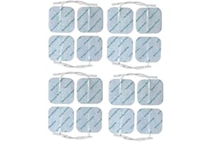 HEALTHCARE WORLD Almohadillas de electrodos Tens (16 uds.) Electrodos autoadhesivos de 5 x 5 cm compatibles con la mayoría de dispositivos de electroestimulación Tens