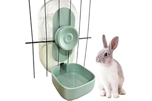 MYLUATYE Distributore Automatico di Acqua 800 ml,Abbeveratoio Conigli,Beverino Coniglio,Rabbit Bevitore,Dispenser D'acqua Sospeso a Gabbia,per Criceti,Conigli,Ricci,Furetti,Pappagalli