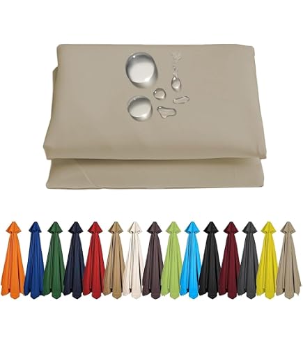 Telo Di Ricambio Per Ombrellone Da Giardino 200/270/300 Cm, UV50+, 6/8 Costole, Vari Colori - 3
