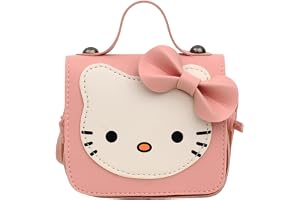 Mini prinsessväskor, flickväska, minibudbärare, axelrem för barn 3–12 år, kan innehålla nycklar, näsdukar, masker, (rosa)