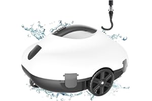 Bestyks Robotic Pool Cleaners, Automatic Pool Cleaner 130 Minutes Cleaning Time,1-80 M² Pool Cleaner Robot With Automatic Parking Function for In Ground Flat Pools