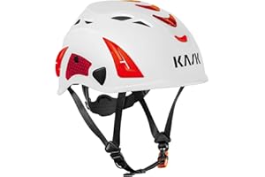 Kask Casco Di Protezione SuperPlasma AQ HI VIZ elmetto WHE00105 Super Plasma AQ HI VIZ alta visibilità vari colori disponibili (241 - white/red)