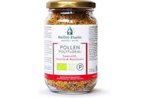 Ballot-Flurin - Pollen Polyfloral - 100% bio et dynamisé - frais, jamais congelé - Améliore l'immunité - Issu de l'Apiculture DOUCE - Certifié Paléo - Pot en verre 210 g