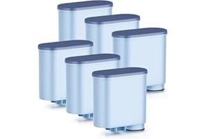 AquaStrata 6er-Pack Wasserfilter, kompatibel mit Philips Aqua Clean Filter CA6903/10/22/99, passend für Philips und Saeco Kaffeevollautomat Serien 1200/2200/3200/5400, BPA-frei, 150L, neues 2025