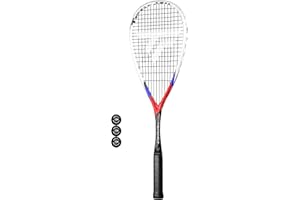 RACKETWORLD Tecnifibre Carboflex 130 X-Speed Squashschläger & 3 Squashbälle