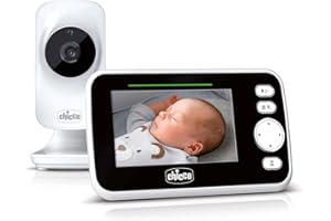 Chicco Baby Monitor Video Deluxe, Videocamera Per Neonati E Bambini Con Schermo A Colori Lcd 4.3", Portata 220 M, ‎27 x 24 x 10 cm; 550 grammi