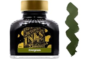 Diamine Flacon d'encre de stylo plume, 80 ml, turquoise Evergreen