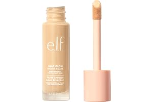 e.l.f. Halo Glow flytande filter, komplexion booster för en glöd, mjuk fokuslook, infused med hyaluronsyra, vegan och krispfri, 0,5 rättvis