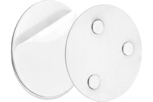 QUARKZMAN Uchwyt magnetyczny na czujkę dymu, z bardzo mocnymi podkładkami samoprzylepnymi i 3-krotnymi magnesami, uniwersalny uchwyt magnetyczny, do przyklejania, średnica 50 mm, do czujników dymu