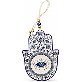El İş&ccedil;iliği Seramik Fatma Ana Eli Nazarlık &ndash; Dekoratif Nazar Boncuğu Duvar S&uuml;s&uuml; | Hand of Fatima Evil Eye Wall Decor | Ev, Of