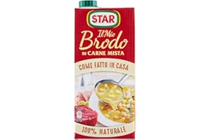 STAR Il Mio Brodo di Carne Mista, 1L, brodo liquido pronto, 100% naturale, senza conservanti, senza glutine e senza glutammato aggiunto, ottimo per risotto e zuppe
