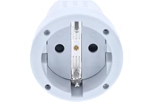 as - Schwabe PVC Kupplung - Schutzkontaktkupplung mit doppeltem Schutzkontakt - Anschluss Leitungen bis max. 1,5mm² - 230V - 16A - IP20 - Grau, 62223