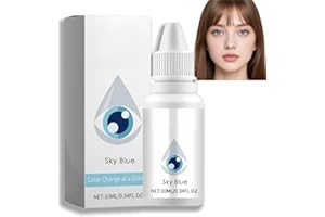 OUXING Iris Ink Colour Changing Eye Drops,Colour Changing Eye Drops,Brightening Blue E/ye D/rops for Dry Eyes,Natural Moisturising Fancy DRO/ps to Lighten and Enhance E/ye Co/Lour,Instant E/ye Refresh(Blue)