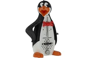 Wittner Métronome Taktell Forme d'animal Série 839 - Boîtier en plastique - Sans cloche - Pingouin - Mécanique à remonter - Pas de piles nécessaires - Fabriqué en Allemagne