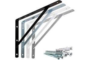 PRIOstahl Schwerlastträger 2 Stück 330x500mm Verzinkt - Regalwinkel Heavy Duty - Schwerlastkonsole Winkelträger mit Schrauben Dübel