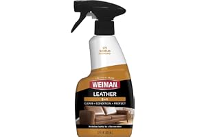 Weiman Leather Cleaner & Conditioner | 12 oz (355ml) | Pack of 1 | Cleans, Conditions & Restores | UV Sheild Technology | Prevents Cracking & Fading | Car Seats, Sofa, Furniture, Shoes & Bags