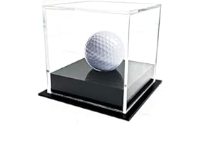 HH-GOLF Clear Acrylic Golf Ball Display Case, Golf Ball Showcase for hole in one ball, Transparent Souvenir gift presentation Box,3.4X3.4X3.5 Inch