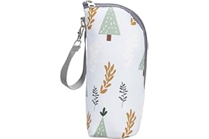 itrimaka Bolsas aislantes para biberones, Oxford Cloth Water Milk Bottle Cooler Bags, Biberón Bolsas térmicas con Correa para Colgar, Almacenamiento biberones con Forro cálido, para Cochecito Vi