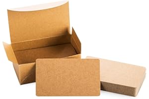 GAKA FAVOR Blanko Kraftpapier Karten 100 Stück Mitteilungs Leere Visitenkarten Karteikarten, Mitteilungskarte DIY Kraftpapier für Schule Home Office Party Supply (9x5.3cm)