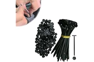 DORIMI 100PCS Nylon Universal Cable Tie Buckle – Heavy Duty Zip Tie Clips with Pin and Button Lock, Automotive Zipper Clips, UV Resistant Zip Tie Rivets for Car Body, Home & Garage Use (100PCS)