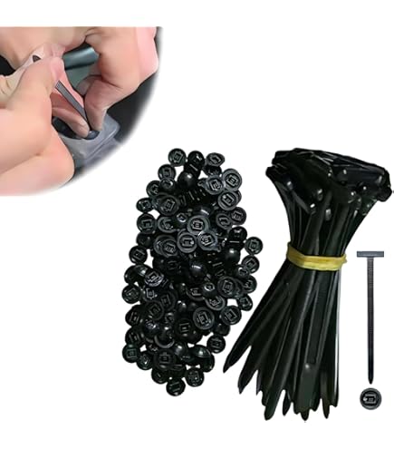 CUVZORA 100 Stück Kabelbinder Schnalle - Nylon Kabelbinder Selbstsichernd