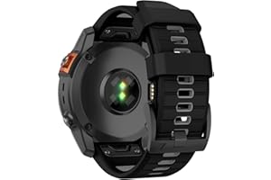 MYSNBKN 26mm Cinturino rapido per Garmin Fenix 7X Pro/Fenix 7X/Fenix 6X/Fenix 6X Pro/Fenix 5X/Fenix 5X Plus/Fenix 3/Fenix 3 HR, Cinturino di ricambio in silicone morbido