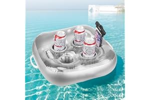 yotutun Porte-Gobelets Gonflable avec 6 Trous, Porte Verre Piscine Gonflable Support Plateau Gonflable De Boisson Flottante Bar Flottant Piscine pour Party, Piscine, Fête, Plage