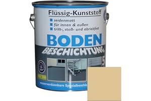 Dynamic24 - Plastica liquida da 5 l, rivestimento per pavimenti, 50 m², rivestimento per cemento, colore beige